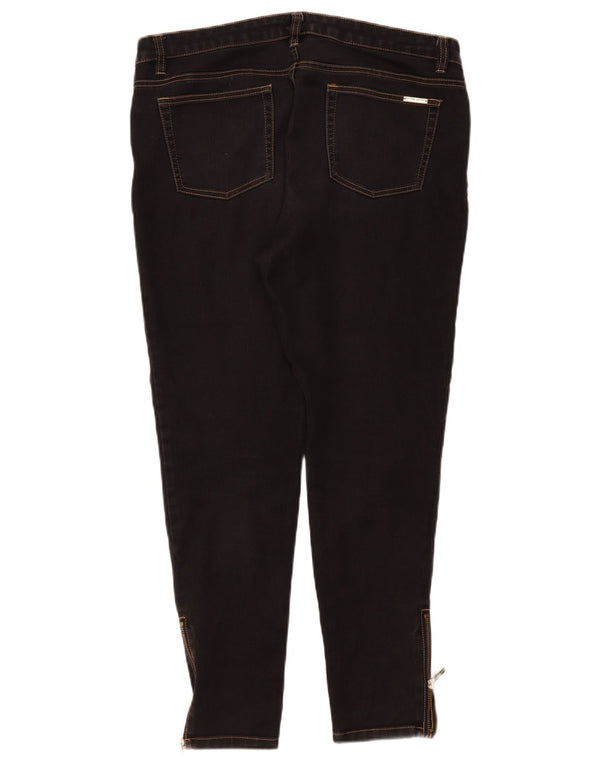 Michael Kors Damen Jegging Jeans US 12 Large W31 L31 Schwarze Baumwolle