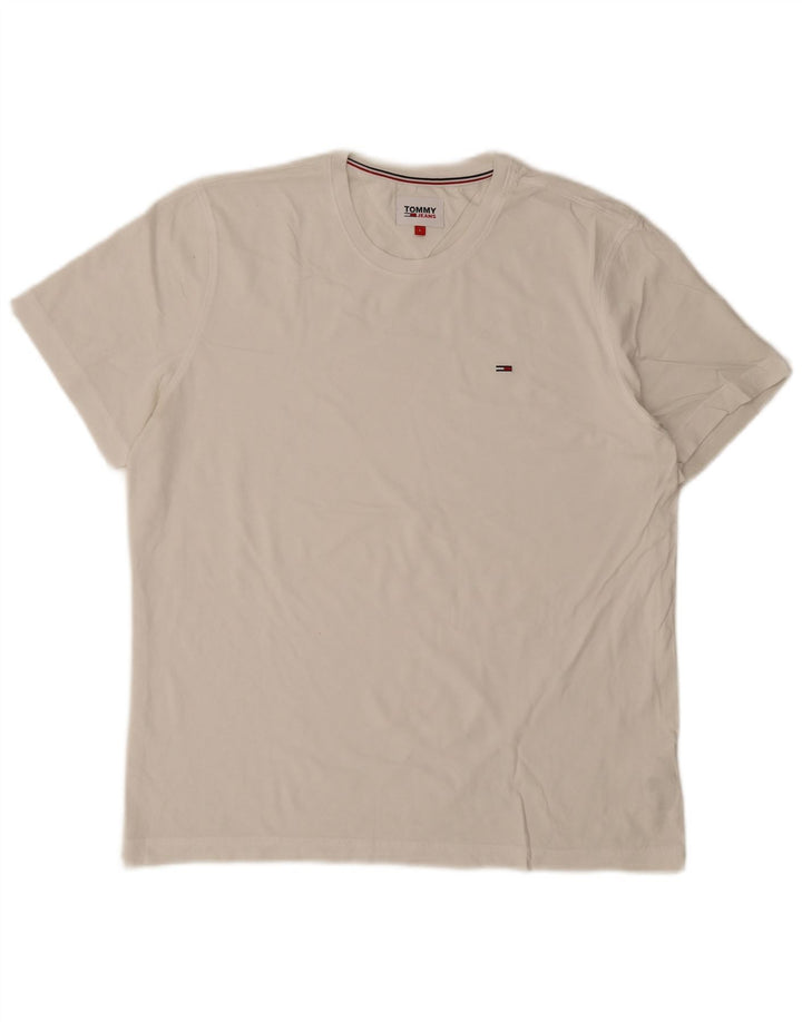 TOMMY HILFIGER Herren T-Shirt Top Große weiße Baumwolle