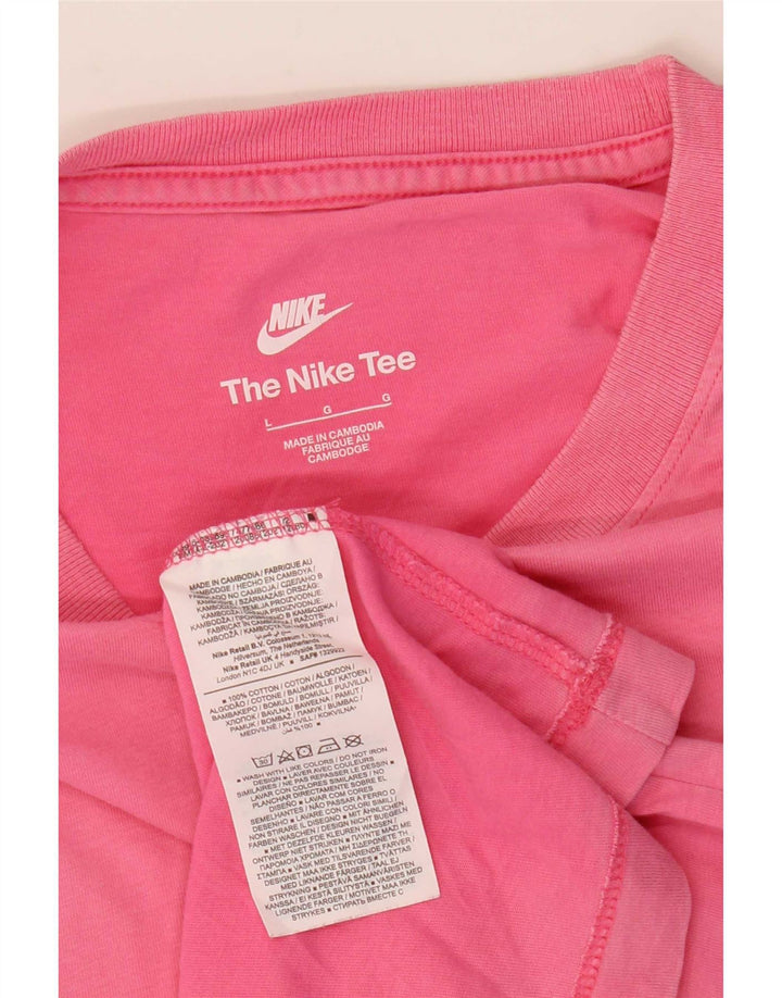 Nike Herren T-Shirt Top Large Rosa Baumwolle