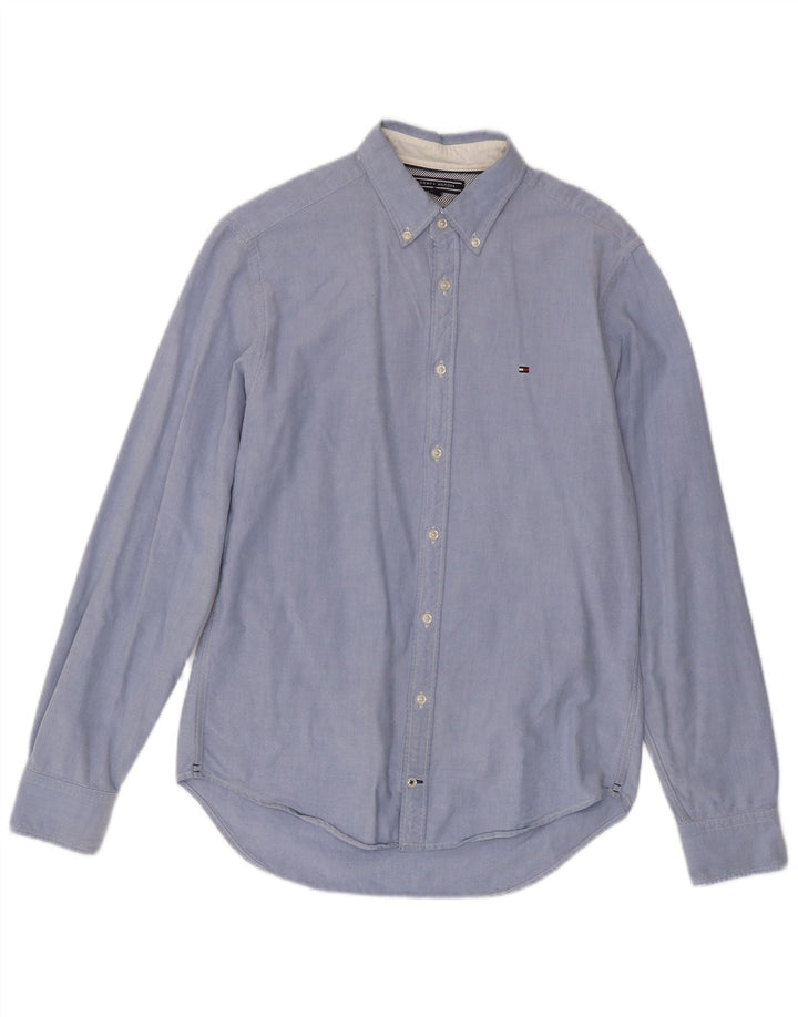 Tommy Hilfiger Herren New York Fit Hemd mittelblaue Baumwolle