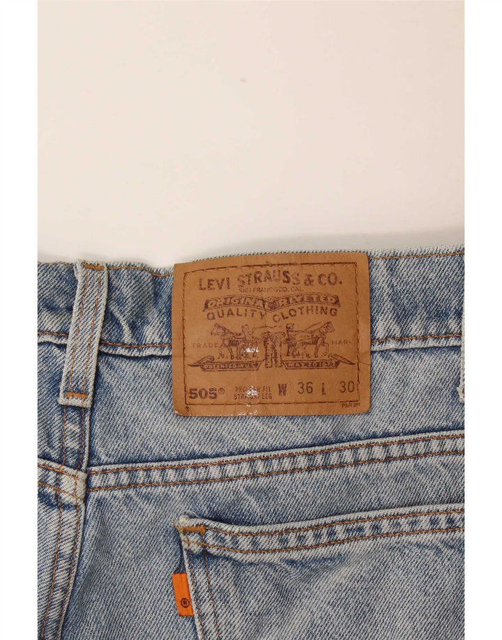 Levi's Herren 505 Straight Jeans W36 L30 Blaue Baumwolle