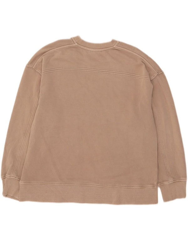 Übergroßer Sweatshirt-Pullover für Damen von Zara, UK 14, mittelbeige Baumwolle