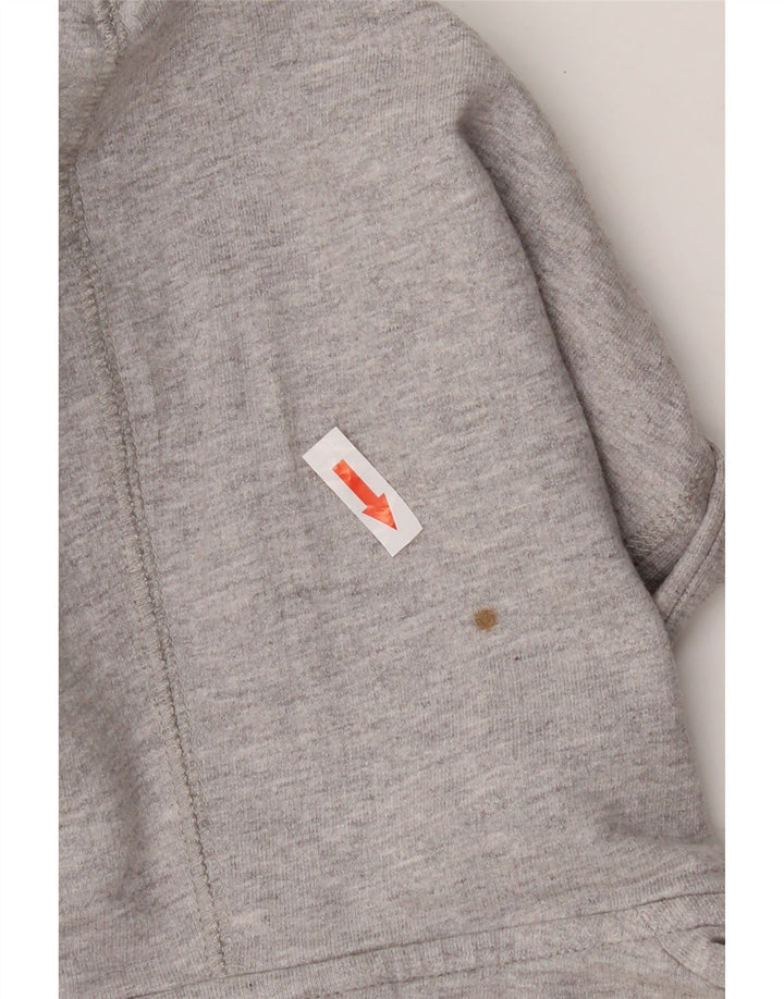 Puma Damen Zip Hoodie Pullover UK 12 Mittelgraue Baumwolle