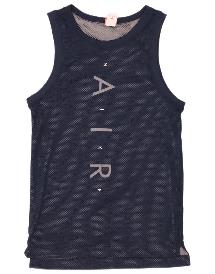 NIKE Herren Grafik-Weste-Top, klein, marineblau, Polyester