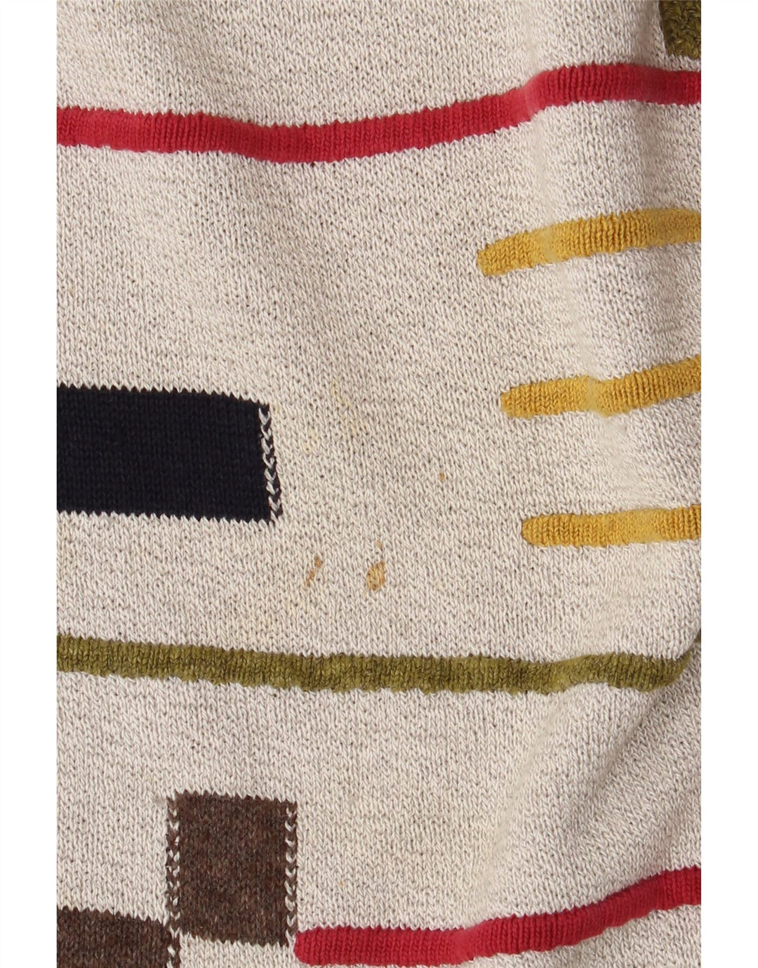 Conte Massimo Herren-Pullover mit Rundhalsausschnitt, 2XL, graue geometrische Baumwolle