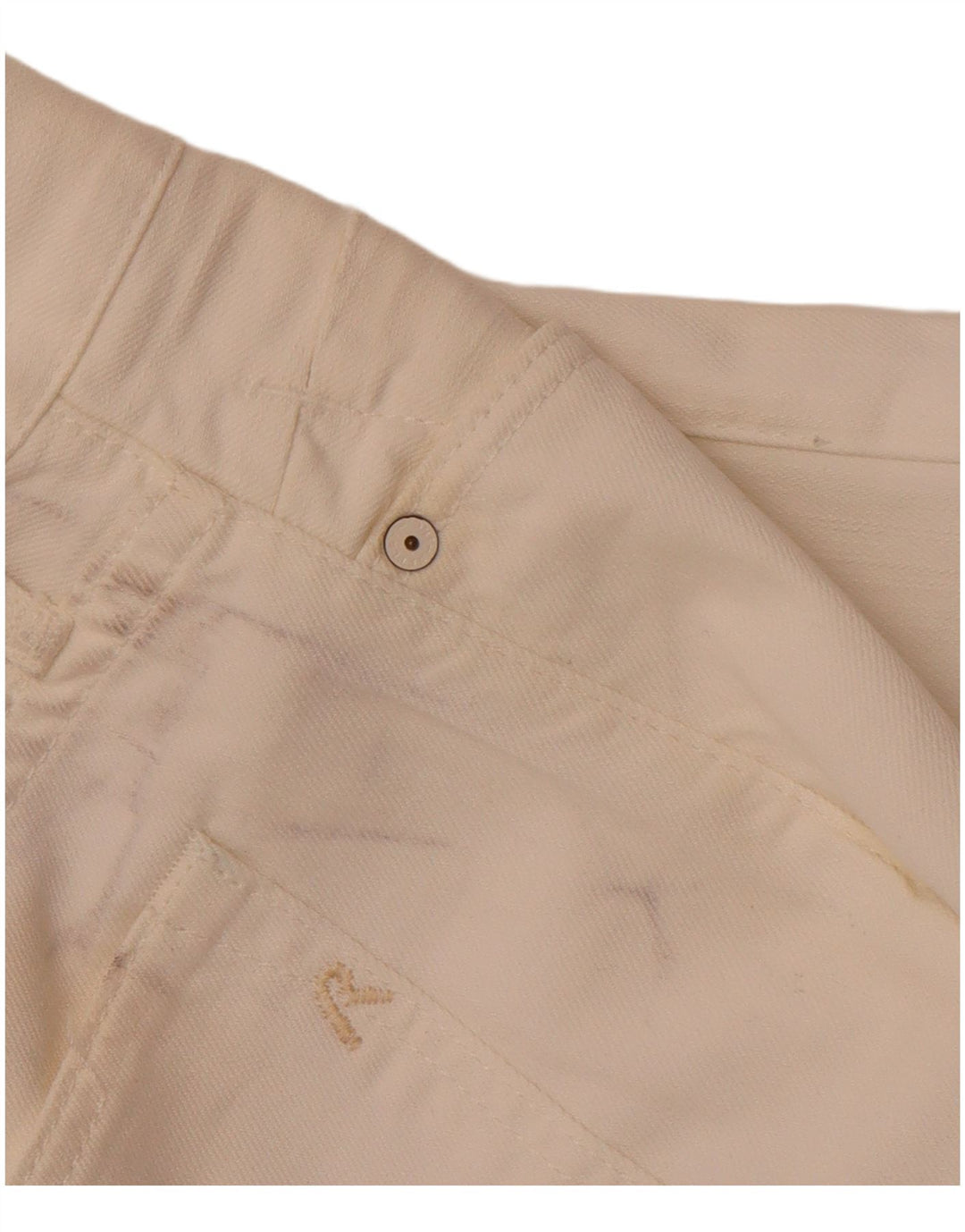 Gerade Jeans für Damen von REPLAY, W33, L28, cremefarbene Baumwolle