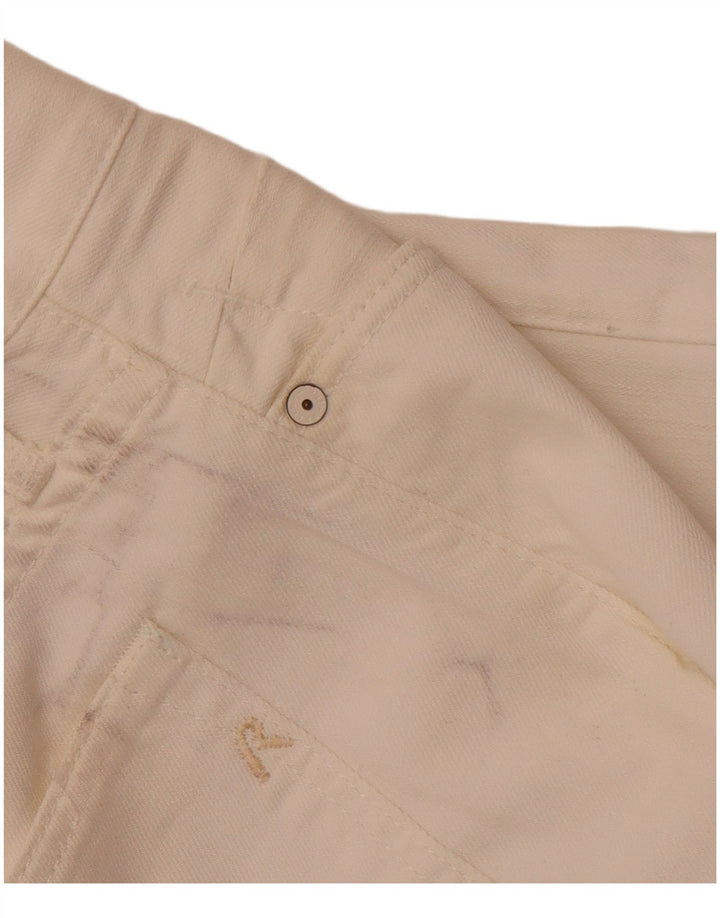 Gerade Jeans für Damen von REPLAY, W33, L28, cremefarbene Baumwolle
