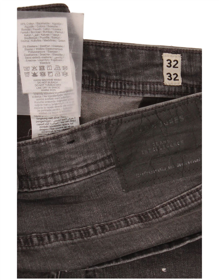 Jack & Jones Herren GLENN Slim Jeans W32 L32 Graue Baumwolle