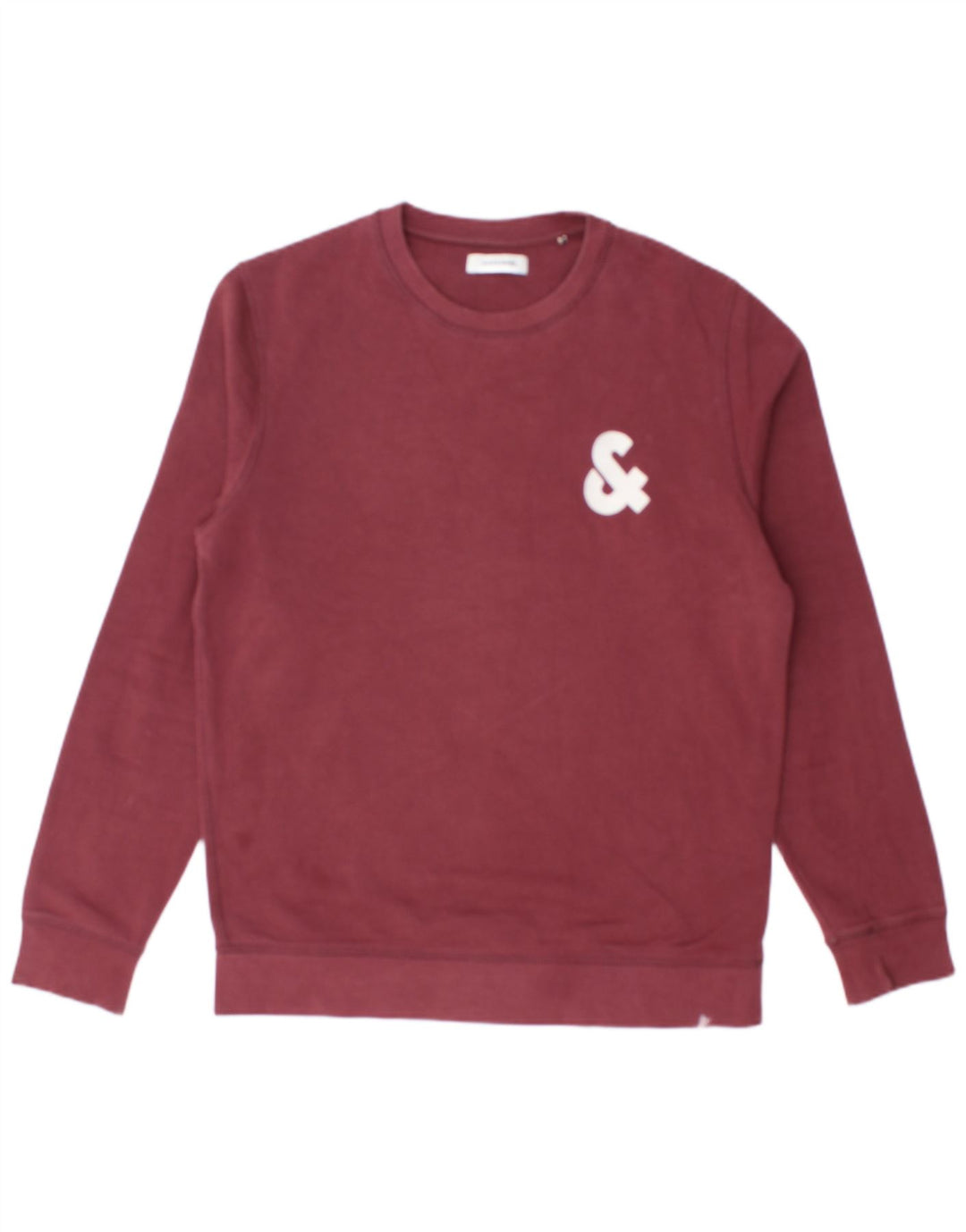 JACK & JONES Herren-Sweatshirt mit Grafik, mittlere Burgunderrote Baumwolle