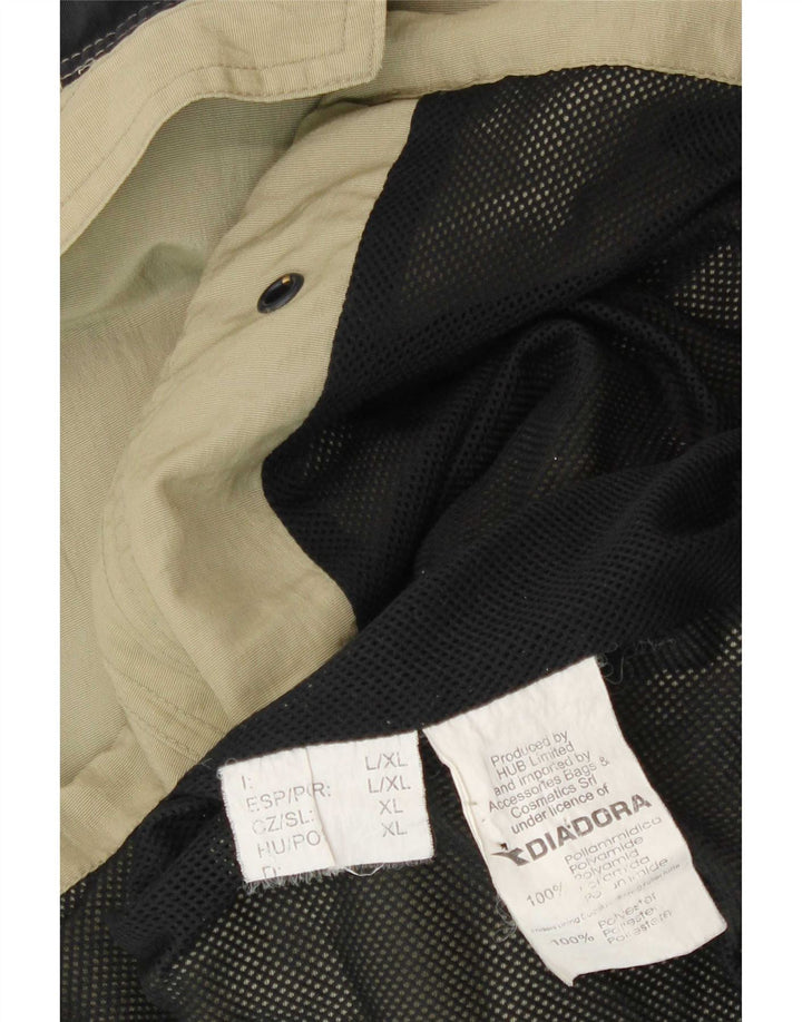 Diadora Herren Regenjacke UK 40 Large Beige Polyamid