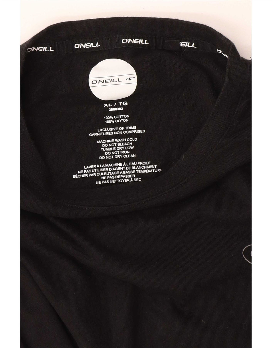 O'Neill Herren T-Shirt Top XL Schwarz Baumwolle