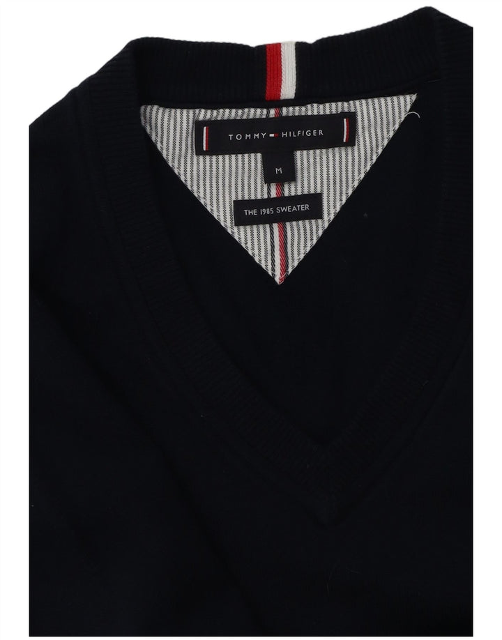 Tommy Hilfiger Herren-Pullover mit V-Ausschnitt, mittleres Marineblau