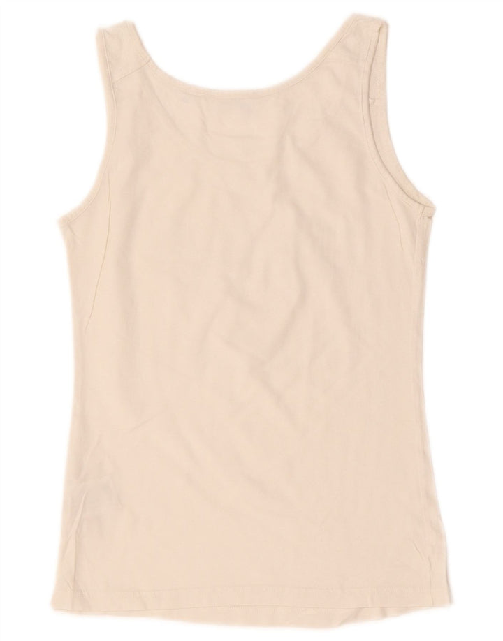 Adidas Damen Graphic Vest Top IT 38 XS Weiße Baumwolle