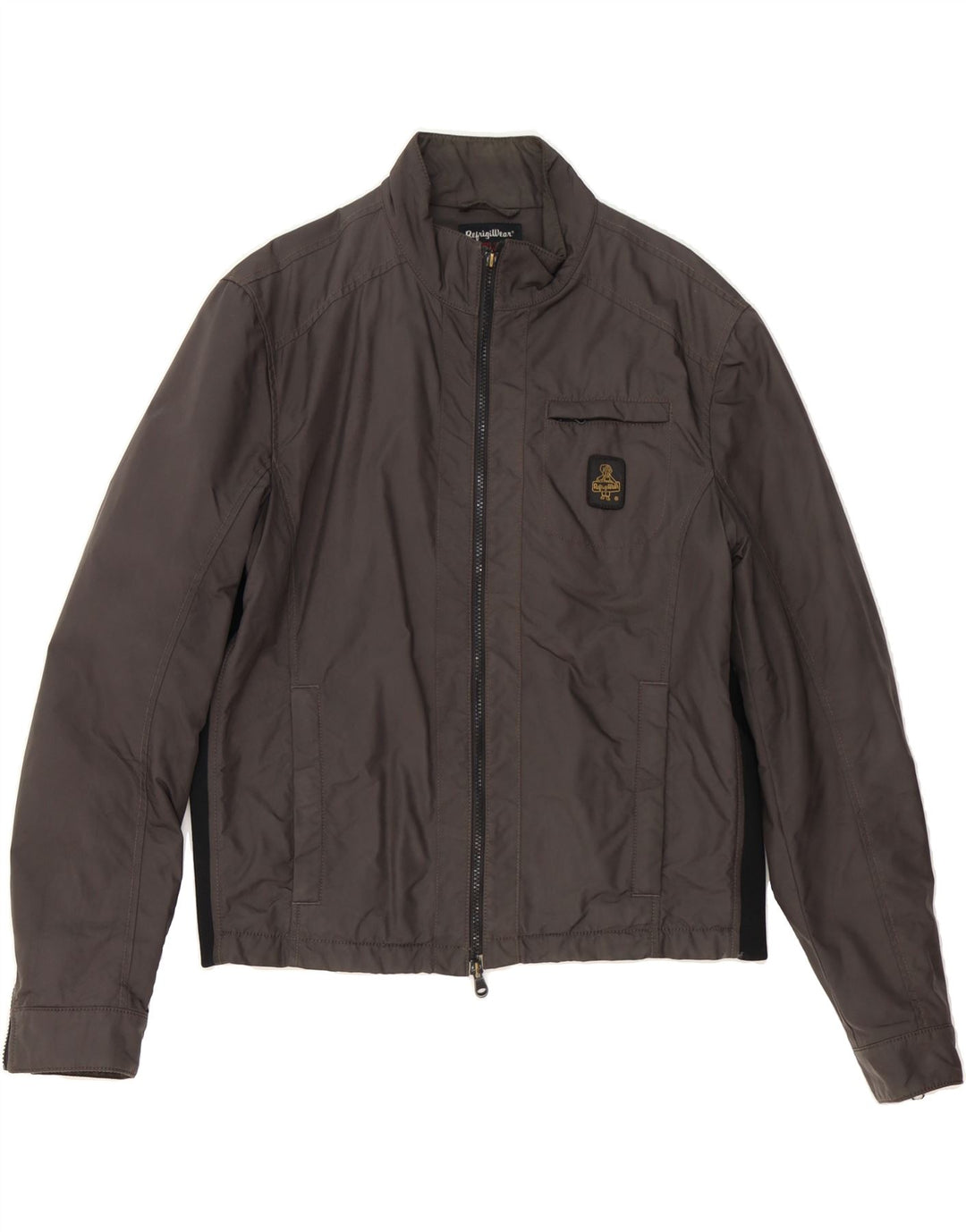 REFRIGIWEAR Womens Bomber Jacket UK 20 2XL Grey Colourblock Polyamide Vintage Refrigiwear and Second-Hand Refrigiwear from Messina Hembry 