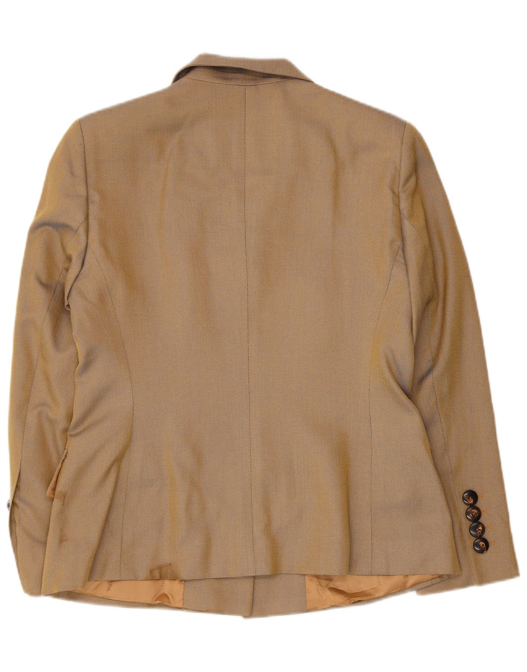 Escada Womens Elements Blazer Jacke UK 12 Mittelbeige Herringbone