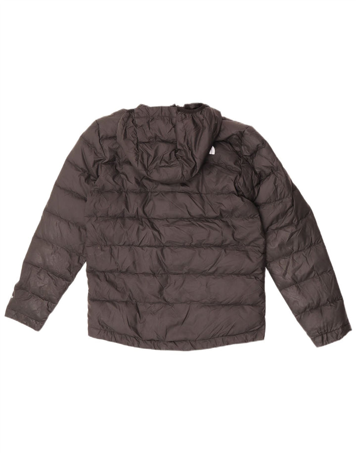 The North Face wattierte Jungenjacke mit Kapuze, 13–14 Jahre, XL, schwarzes Polyester
