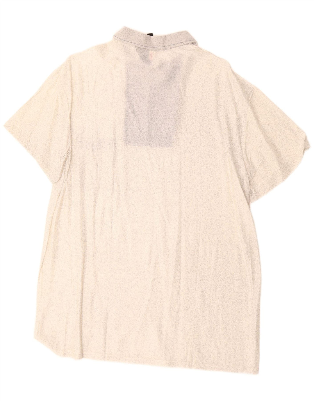 Vintage Herren Kurzarm-Pullover-Hemd IT 52 Large Off White Flecked