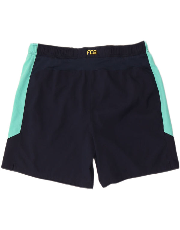 Nike Herren FCB Grafik-Sportshorts, klein, marineblaues Farbblock-Polyester