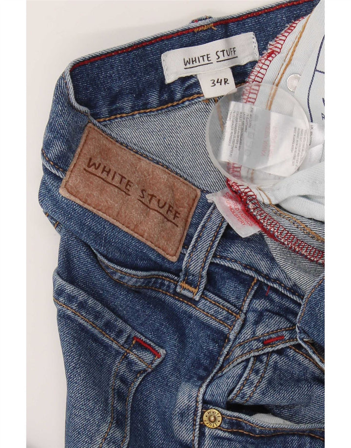 White Stuff Herren Distressed Slim Jeans W34 L31 Blaue Baumwolle
