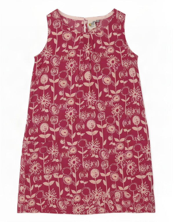 Weird Fish Womens Sleeveless Blouse Top UK 12 Medium Pink Floral Viscose