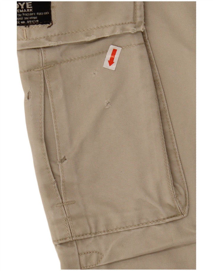 XDYE Gerade Cargohose für Damen, EU 42, Größe L, W34, L31, Beige