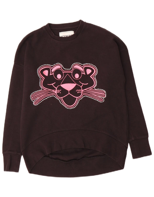 Iceberg Damen Pink Panther Graphic Sweatshirt Pullover IT 40 Small Schwarz