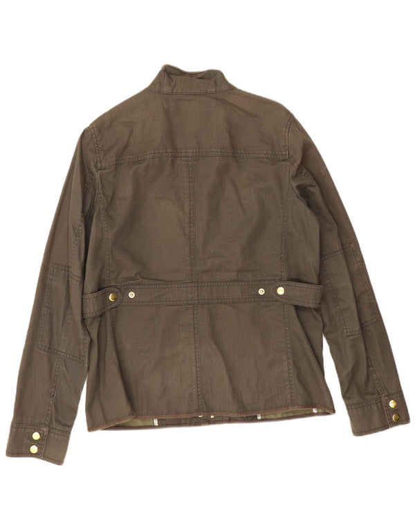 J. Crew Damen Utility-Jacke UK 14 Medium Khaki Baumwolle