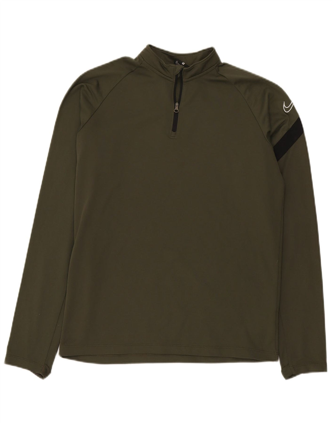 Nike Jungen-Pullover-Trainingsoberteil mit Reißverschluss, 13–14 Jahre, XL, Khaki, Farbblock