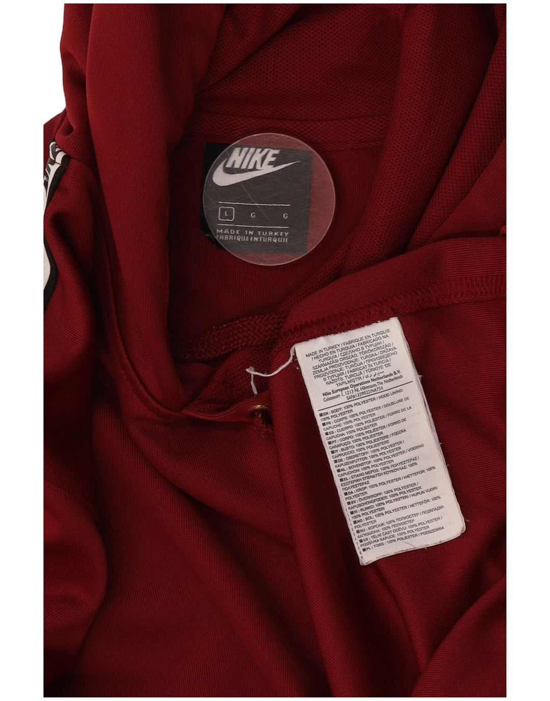 Nike Herren-Kapuzenpullover mit Grafik, groß, Burgunderrot, Polyester