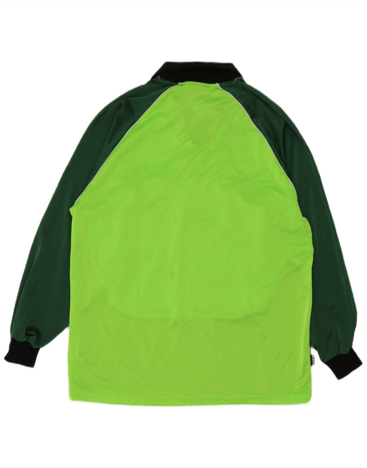 Errea Herren-Top, langärmelig, XL, grünes Farbblock-Polyester