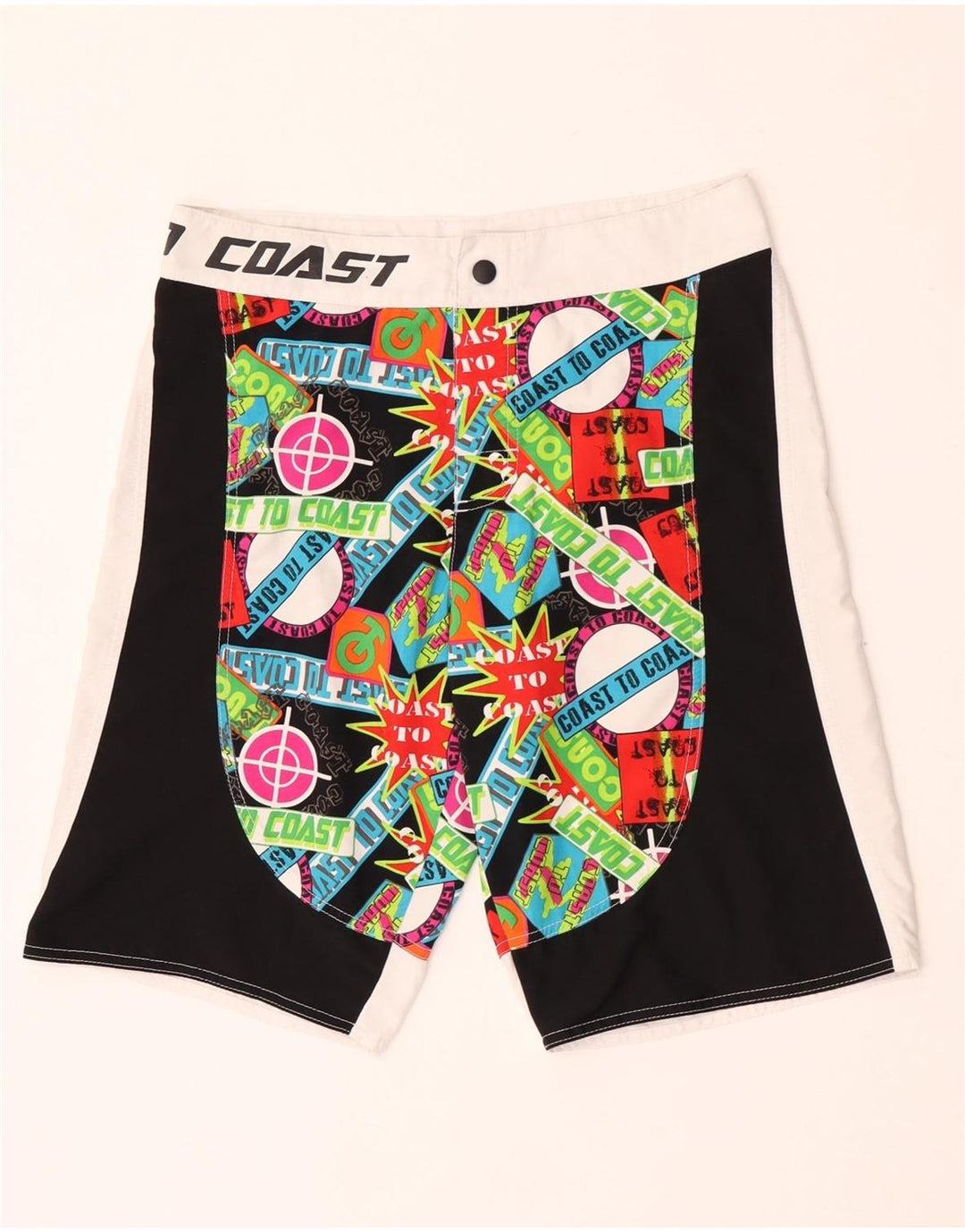 Coast Herren-Badeshorts mit Grafik, mittelgroß, mehrfarbig, Polyester