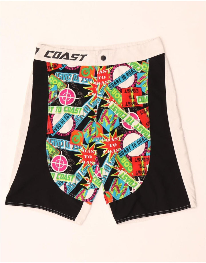 Coast Herren-Badeshorts mit Grafik, mittelgroß, mehrfarbig, Polyester