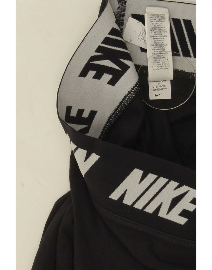 Nike Womens Graphic Leggings UK 8 Small Schwarz Baumwolle