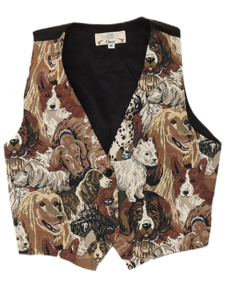 ORVIS Damen Weste UK 14 Medium Mehrfarbige Baumwolle mit Animal-Print