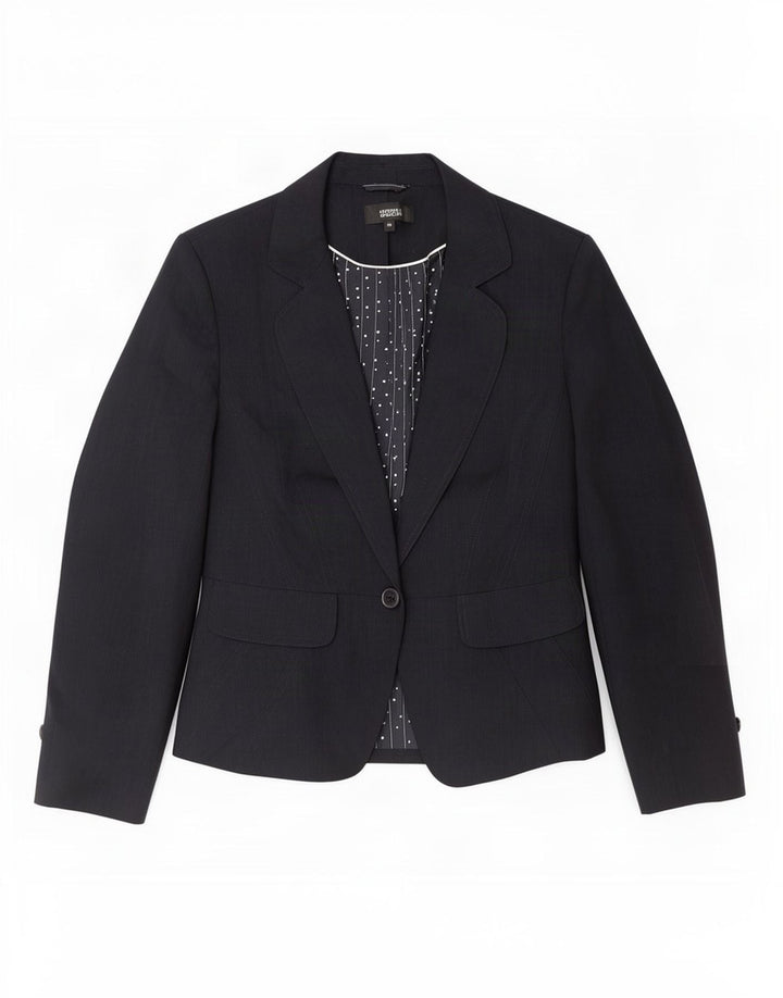 Marks & Spencer Damen 1-Knopf-Blazerjacke, UK 14, mittleres Marineblau