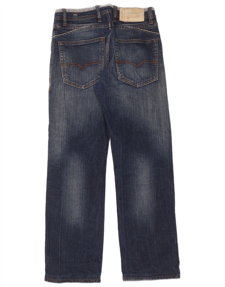 Diesel Herren Straight Jeans W30 L30 Blaue Baumwolle