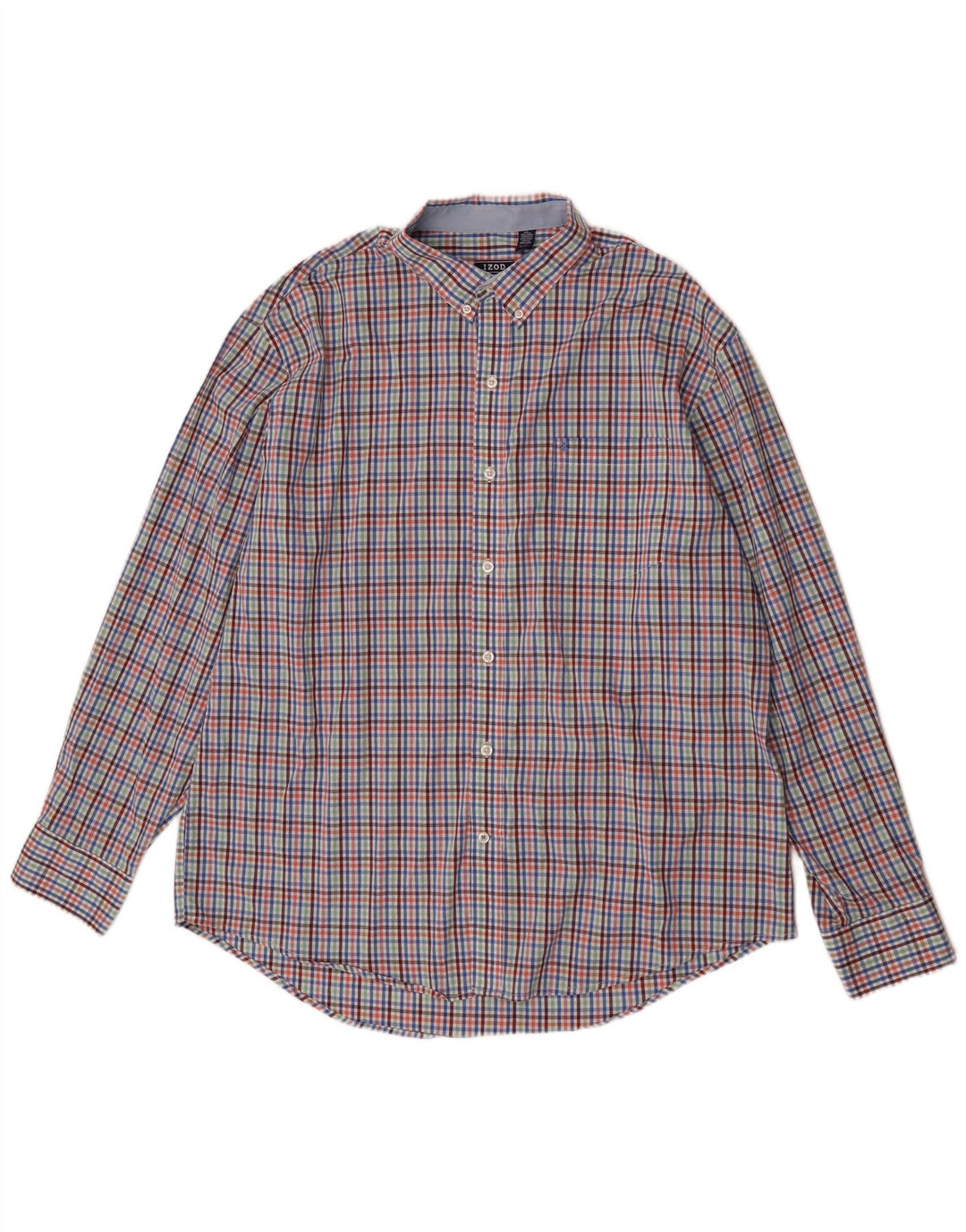 Izod Herrenhemd XL, mehrfarbig, Gingham-Baumwolle