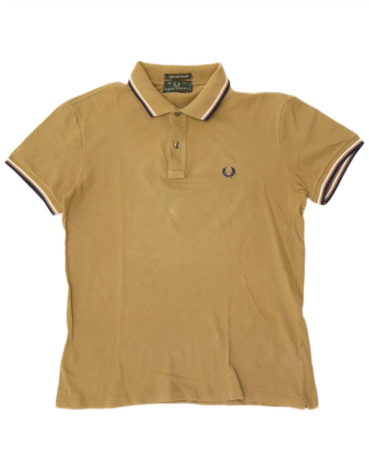 Fred Perry Leichtes und dehnbares Herren-Poloshirt aus mittlerer Khaki-Baumwolle