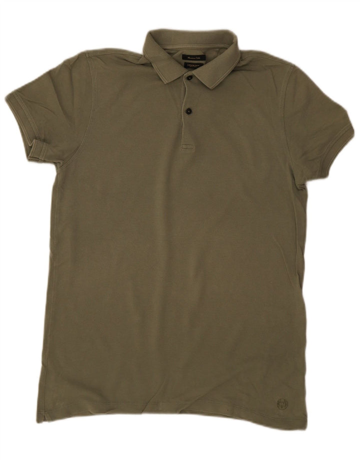 Massimo Dutti Herren Poloshirt Small Khaki
