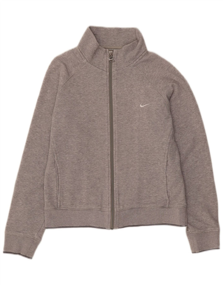 Nike Damen-Trainingsanzug-Oberteiljacke UK 10/12 Mittelgrau meliert