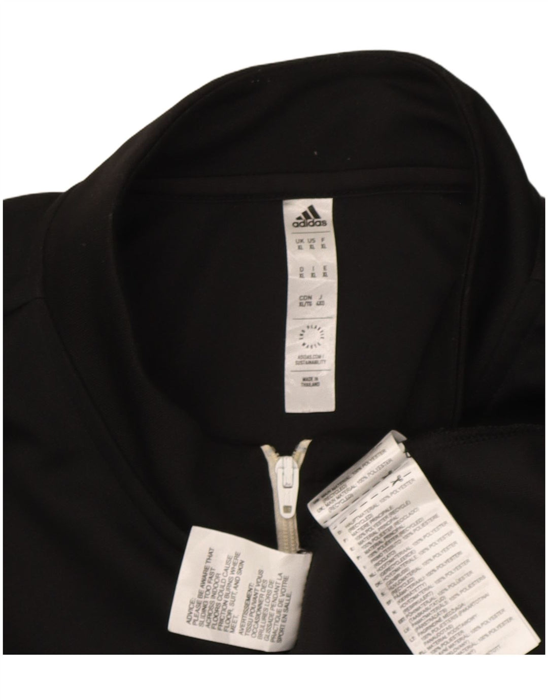 Adidas Herren Aeroready Zip Neck Pullover Trainingsanzug Top XL Schwarz Polyester