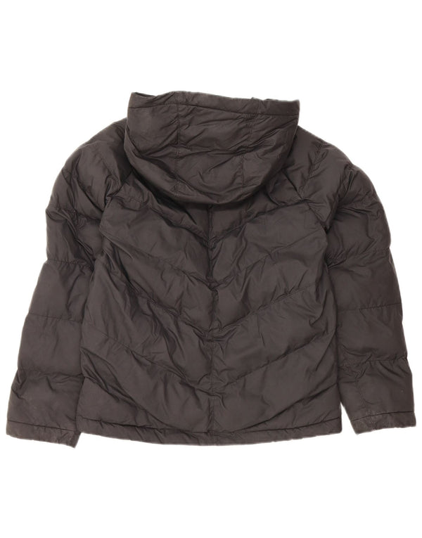 Nike Jungen-Kapuzenjacke, gepolstert, 10–11 Jahre, mittelgroßes schwarzes Polyester