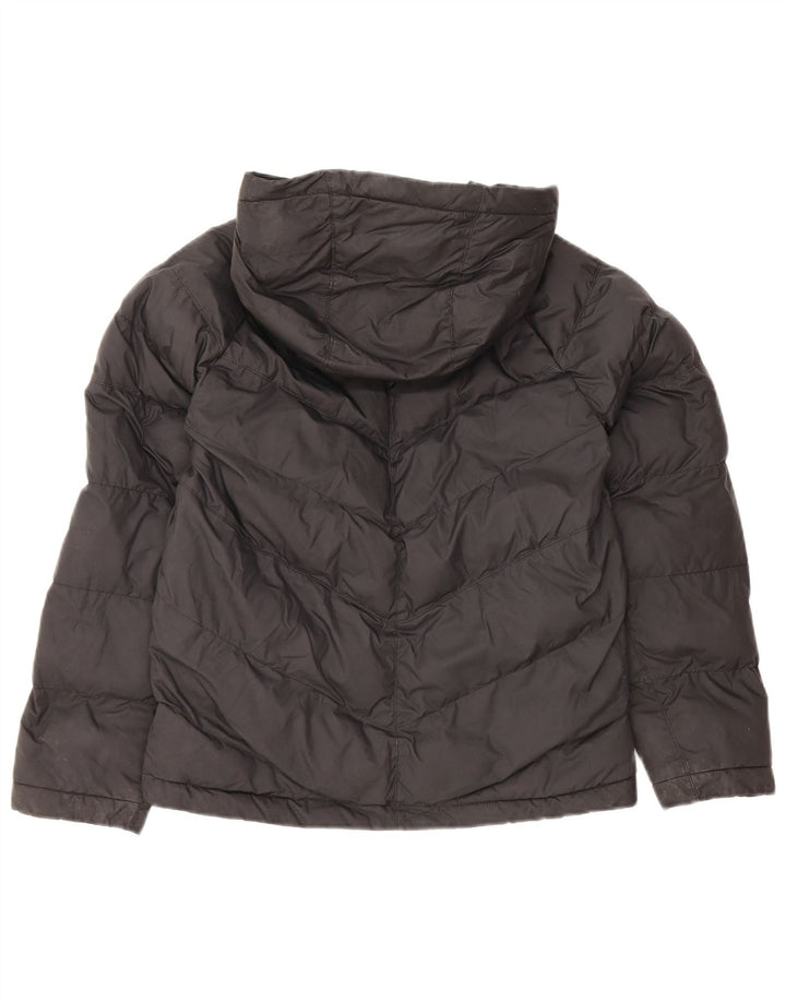 Nike Jungen-Kapuzenjacke, gepolstert, 10–11 Jahre, mittelgroßes schwarzes Polyester