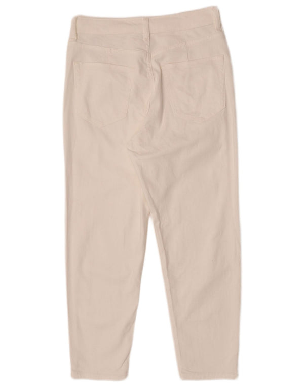 Marks & Spencer Damen-Cropped-Jeans UK 10 Small W28 L25 Beige Baumwolle