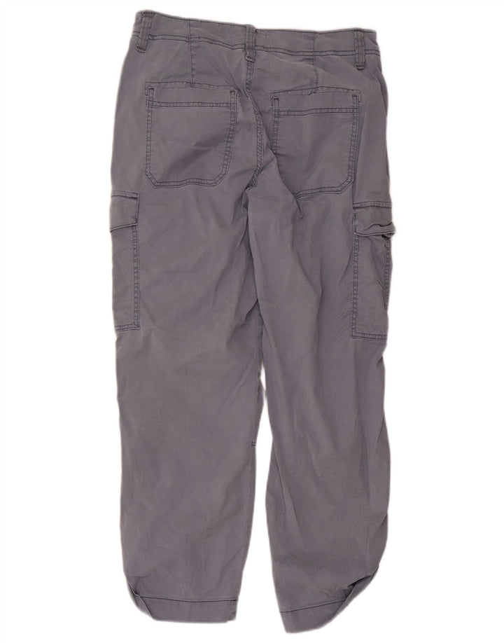 Marks & Spencer Damen-Cargohose mit hoher Taille, UK 12, M, W32, L25, Grau