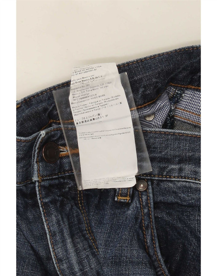 Hugo Boss Herren Straight Jeans W34 L34 Blaue Baumwolle