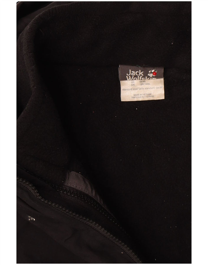 Jack Wolfskin Herren-Windbreakerjacke mit Kapuze, UK 44/46 XL, schwarzes Polyester