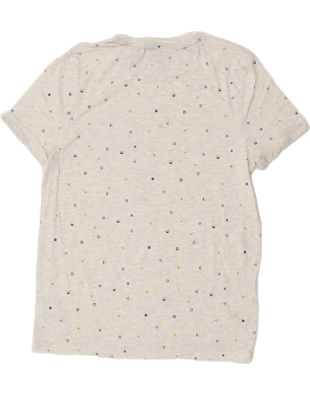 JULES Mens T-Shirt Top Large Grey Geometric Vintage Jules and Second-Hand Jules from Messina Hembry 