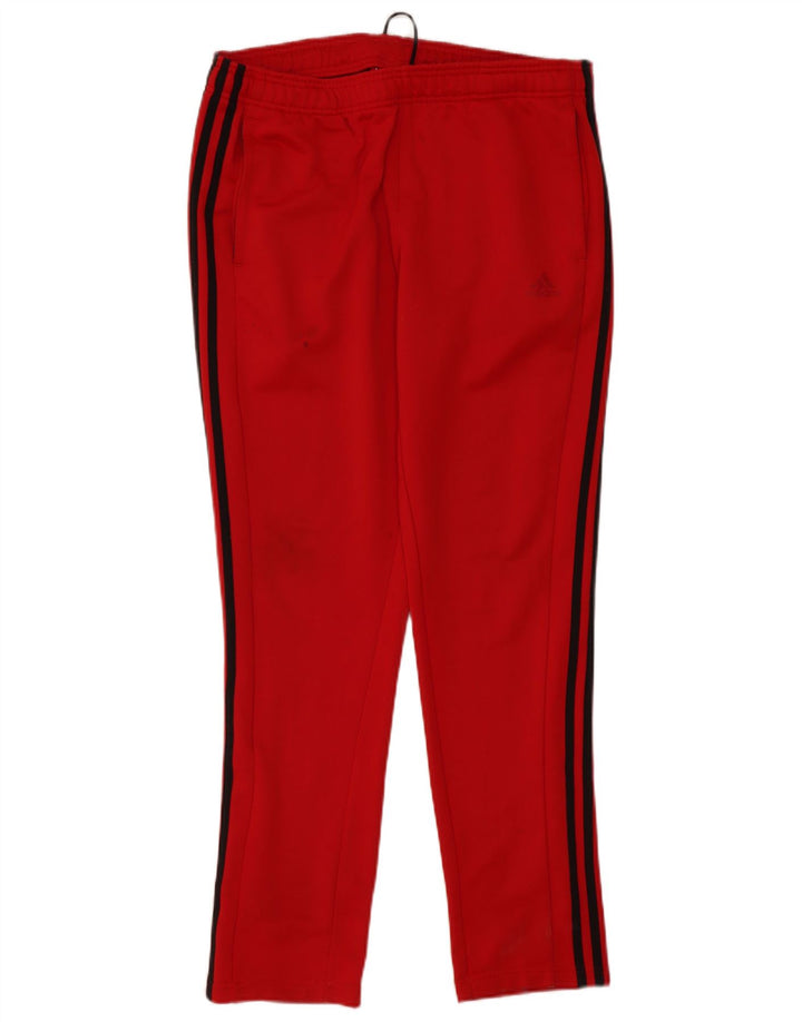 Adidas Herren-Trainingshose, UK, Größe 44/46, großes rotes Polyester