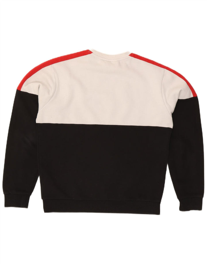 Fila Herren-Sweatshirt mit Grafik, groß, weiße Blockfarben-Baumwolle